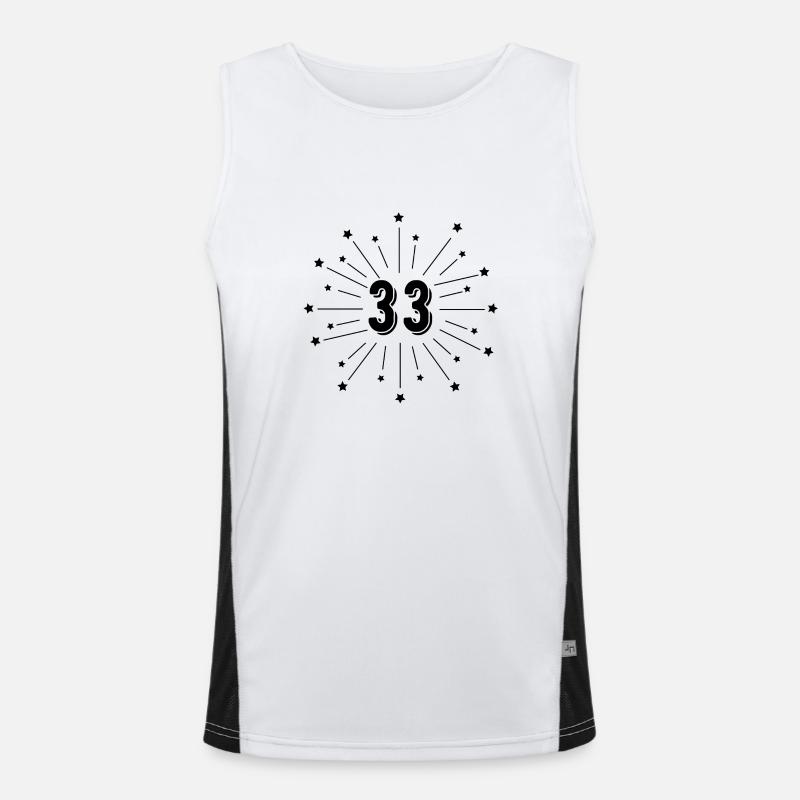 33rd Starred Anniversary - 33 Year Gift Men's Functional Contrast Tank Top 