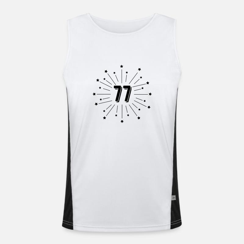 77-jähriges Sternenjubiläum - Geschenk 77 Jahre Funktionelles Kontrast-Tank Top für Männer 