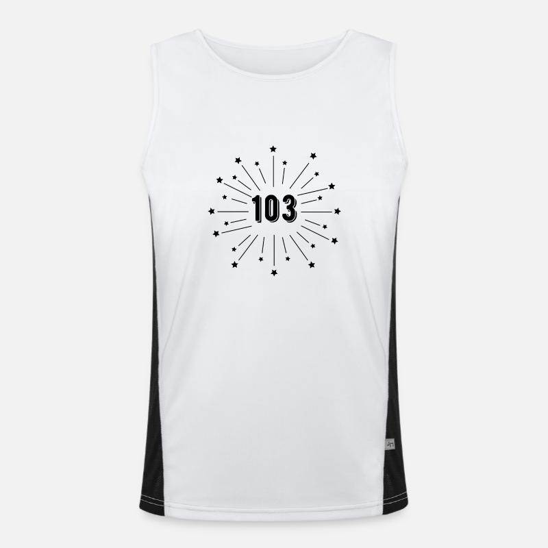 103rd Starry Anniversary - 103 Years Gift Men's Functional Contrast Tank Top 