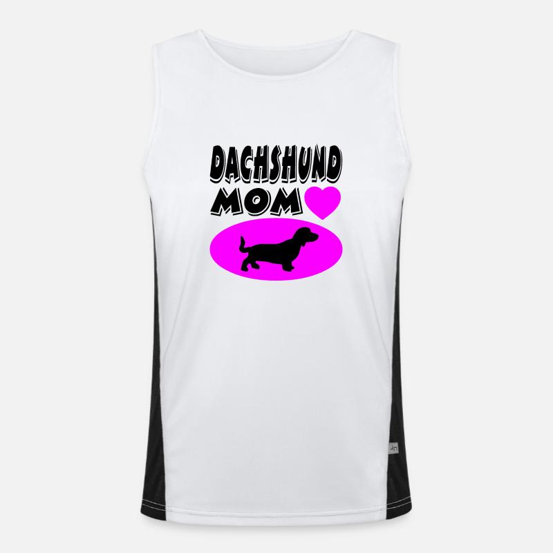 Dackel Funktionelles Kontrast-Tank Top für Männer 