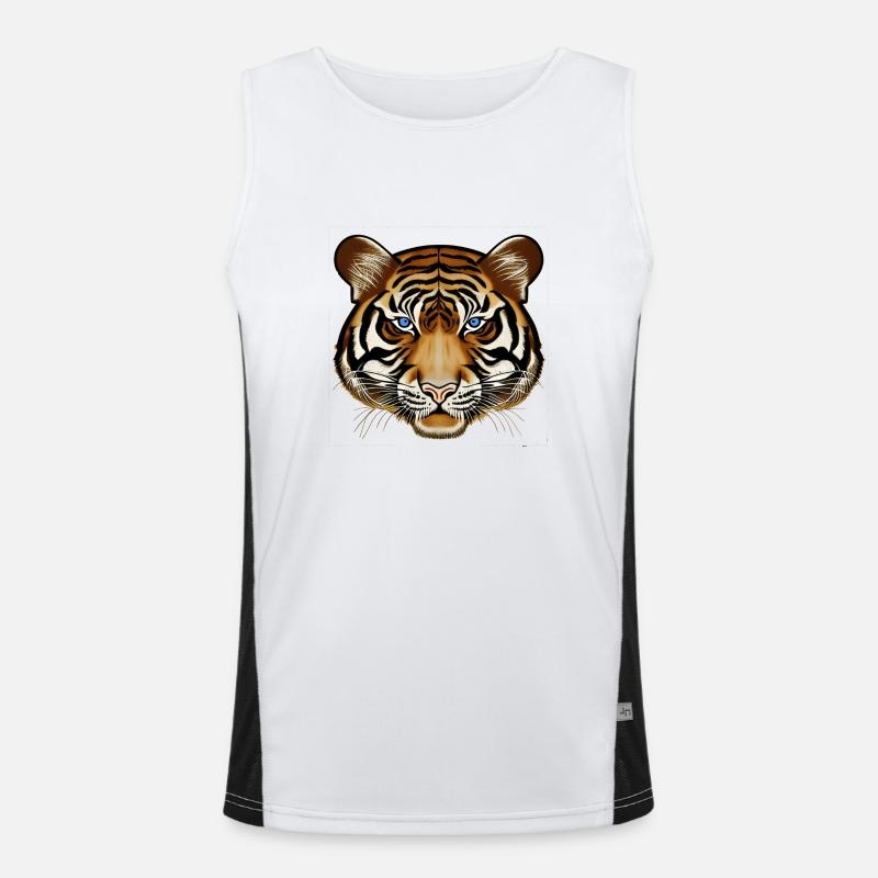 Tiger Funktionelles Kontrast-Tank Top für Männer 