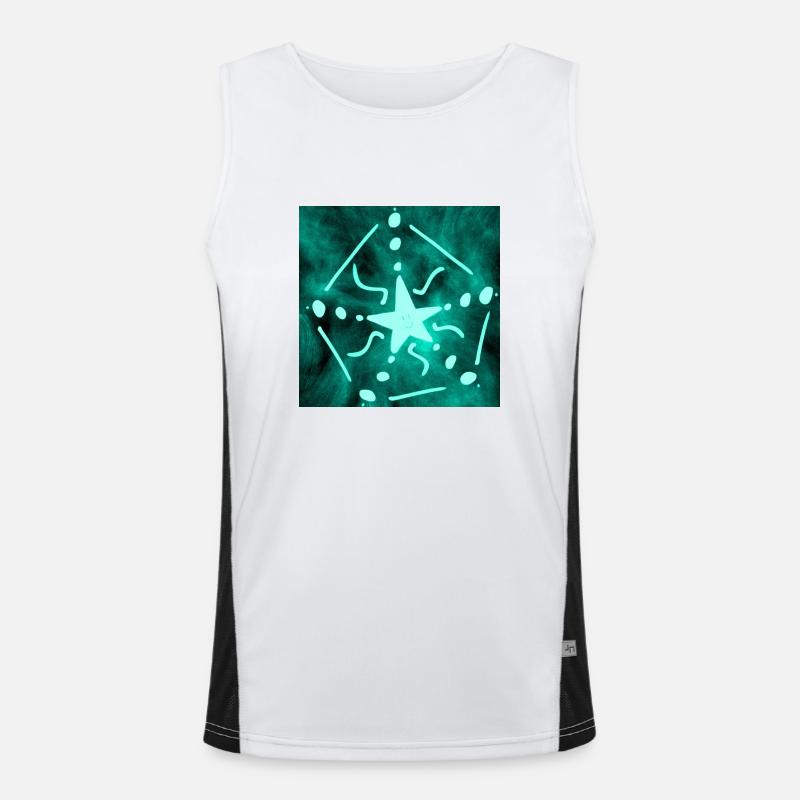 BLAUER STERN Funktionelles Kontrast-Tank Top für Männer 