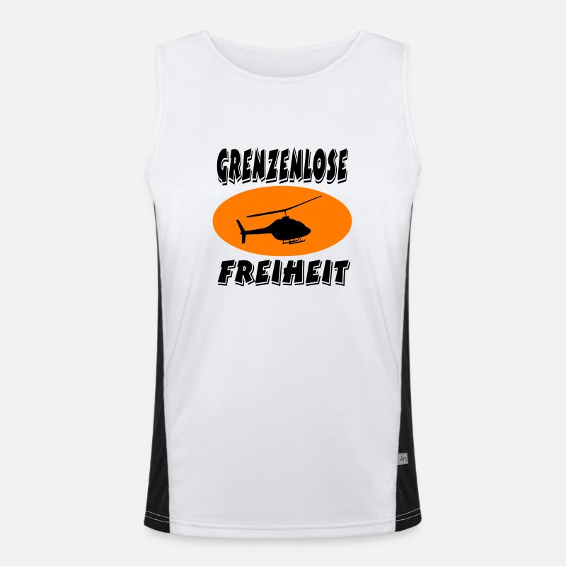 Hubschrauber Funktionelles Kontrast-Tank Top für Männer 