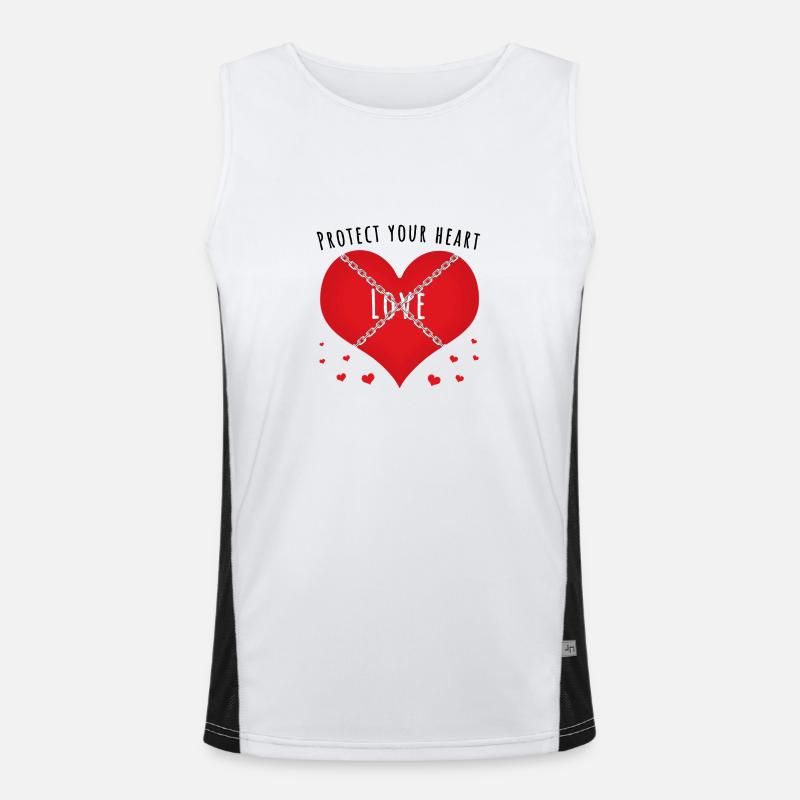 Protect your heart Men's Functional Contrast Tank Top 