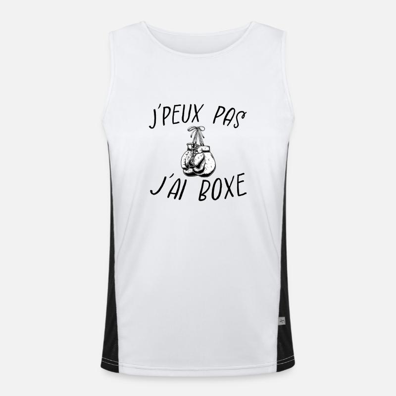 j'peux pas j'ai boxe Débardeur respirant contrasté Homme 