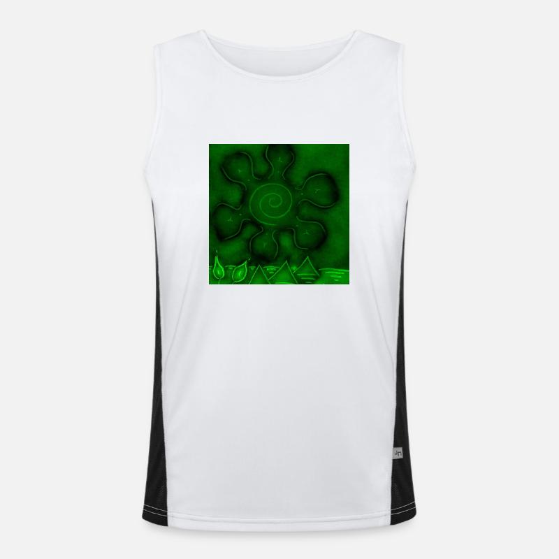 SOLEIL SUR PYRAMIDES VERTES Débardeur respirant contrasté Homme 