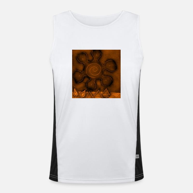 SUN ON ORANGE PYRAMIDS Men's Functional Contrast Tank Top 