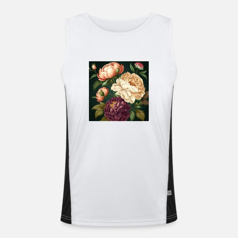 Floral Design 7 Men's Functional Contrast Tank Top 