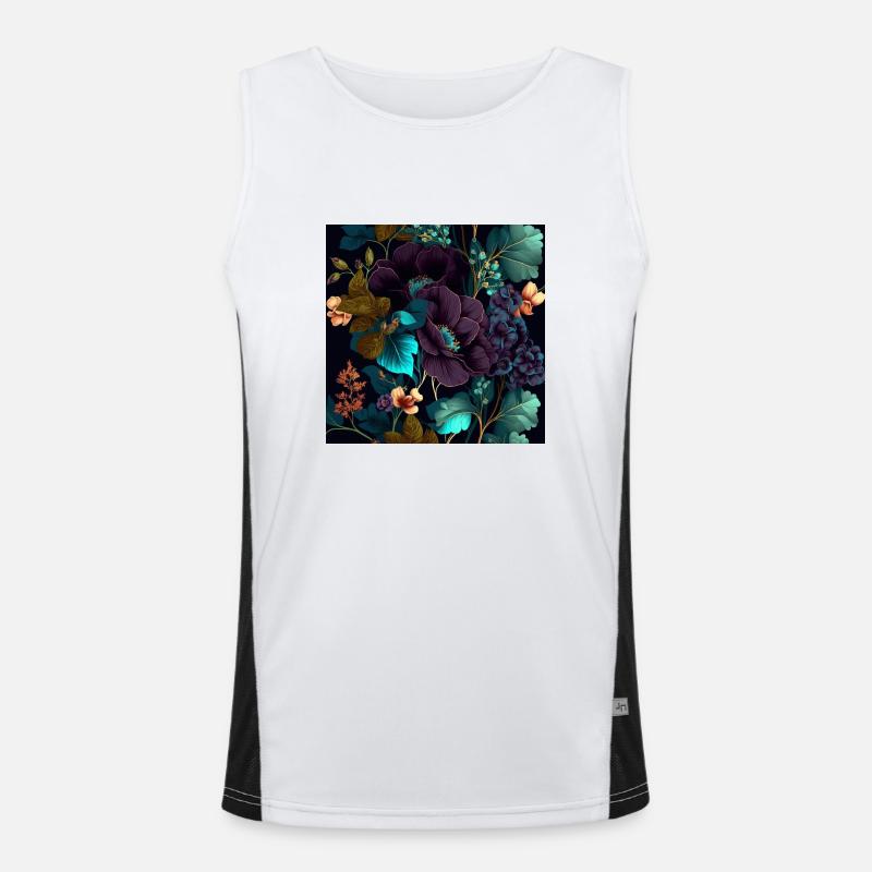 Floral Design 9 Men's Functional Contrast Tank Top 