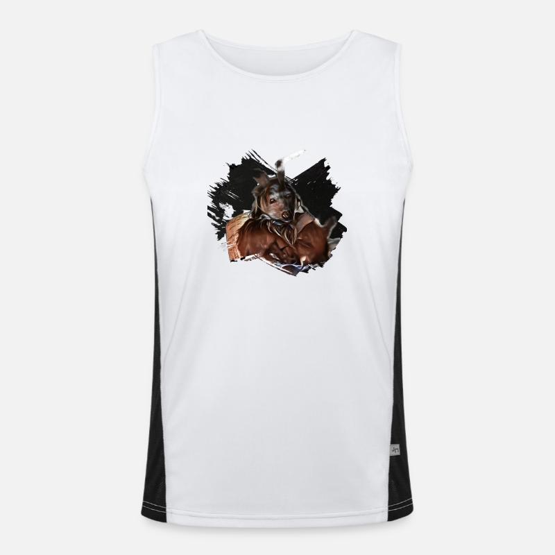 Krampus Percht Teufel 2323 Funktionelles Kontrast-Tank Top für Männer 