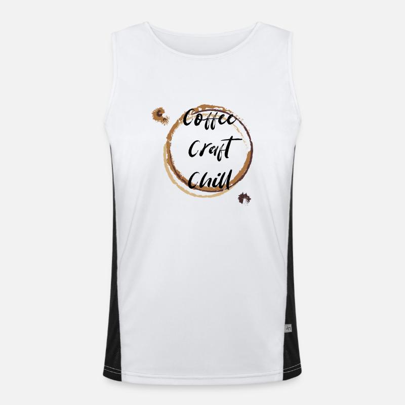 Coffee Men's Functional Contrast Tank Top 