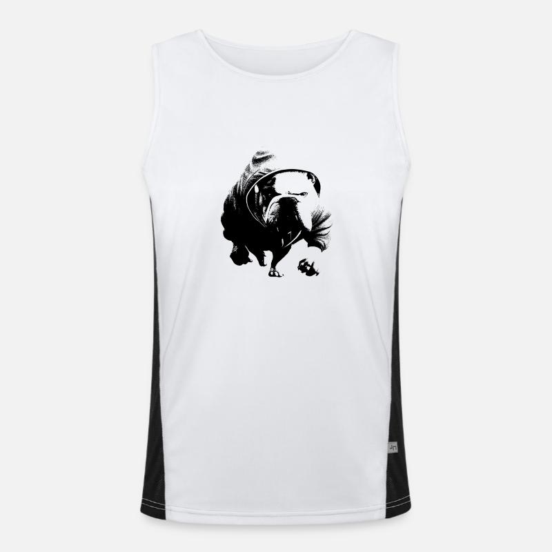 Chien avec sweat à capuche Débardeur respirant contrasté Homme 