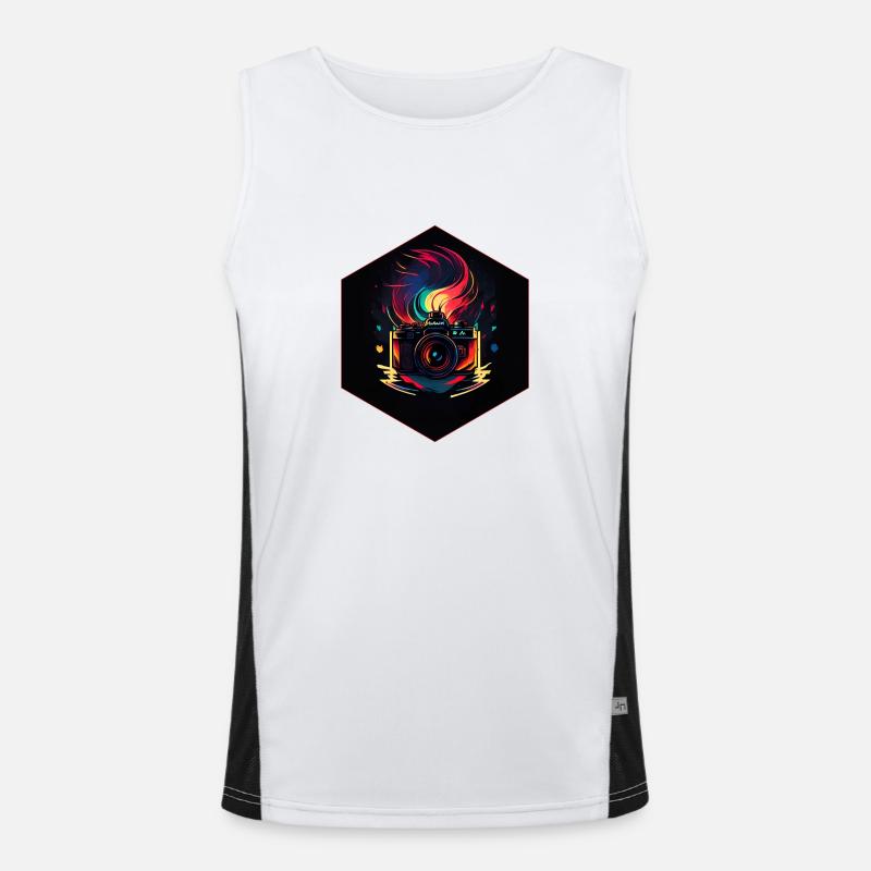Photographer Lens Men's Functional Contrast Tank Top 