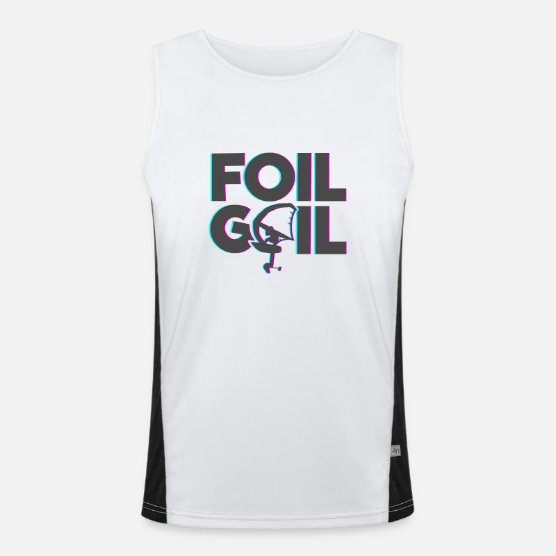 Foil Geil Wing Foil Surf Funktionelles Kontrast-Tank Top für Männer 