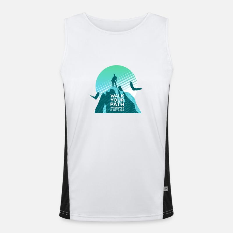 Walk your path Men's Functional Contrast Tank Top 