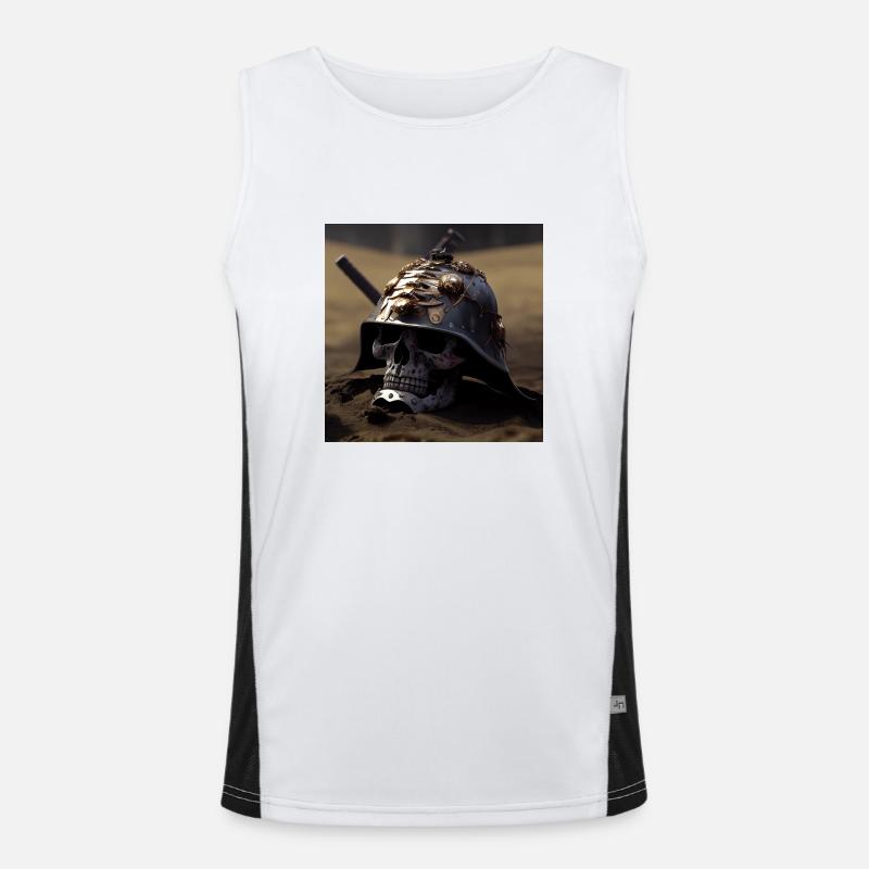 Samurai Melty Skull Men's Functional Contrast Tank Top 