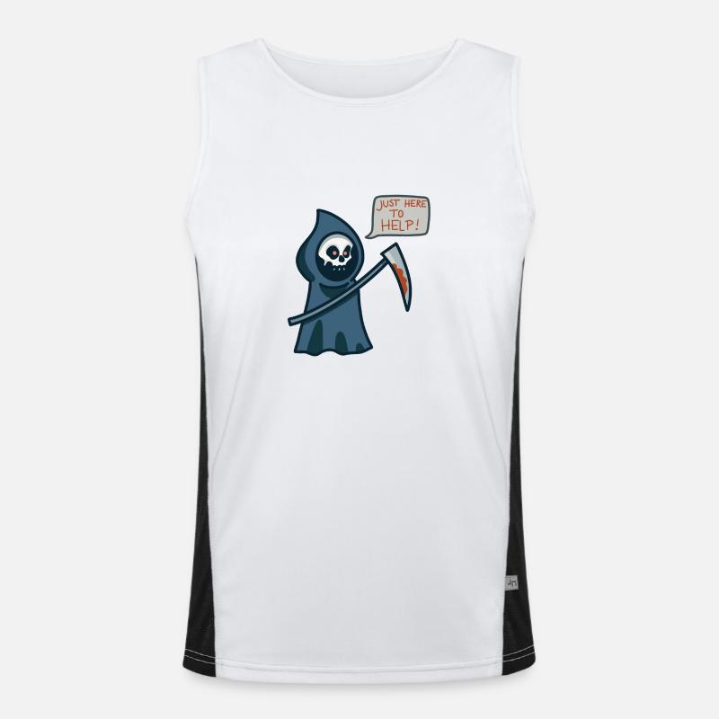 JUST HERE TO HELP Funktionelles Kontrast-Tank Top für Männer 