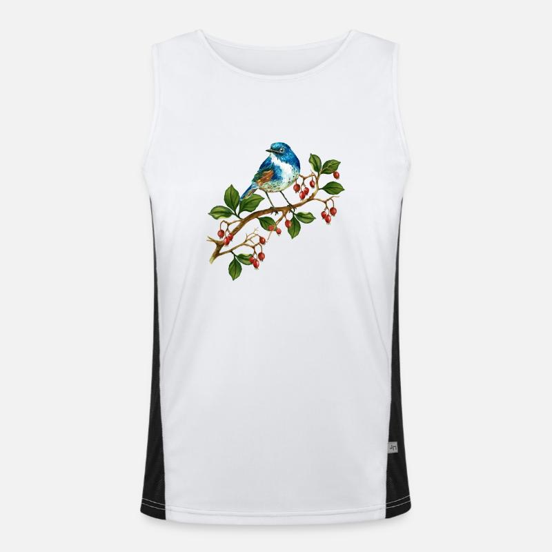 Bunter Vogel Funktionelles Kontrast-Tank Top für Männer 