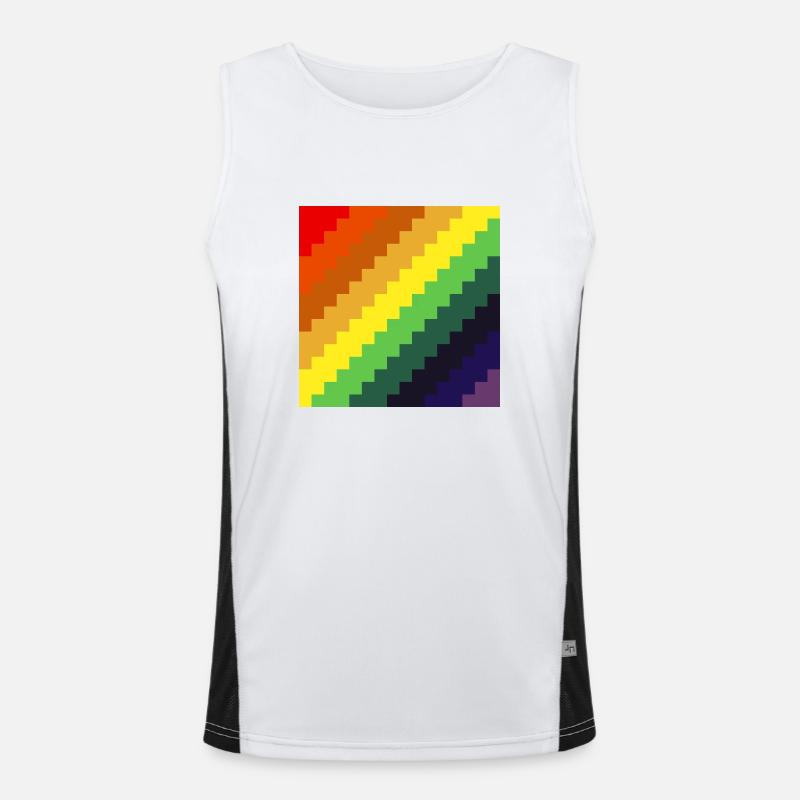 Pixelbogen Funktionelles Kontrast-Tank Top für Männer 