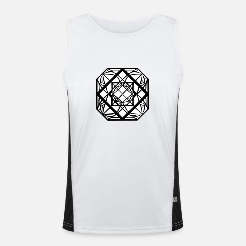 Abstract Men's Functional Contrast Tank Top 