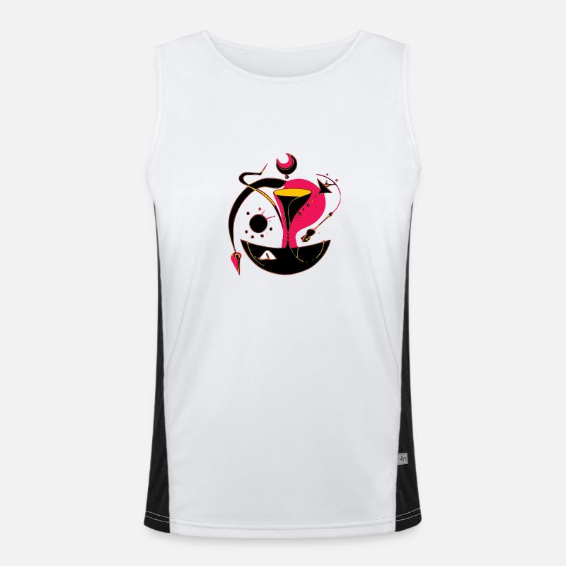 Retro-Design Funktionelles Kontrast-Tank Top für Männer 