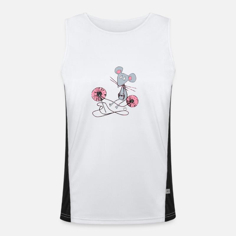 Mimi the sad mouse Men's Functional Contrast Tank Top 