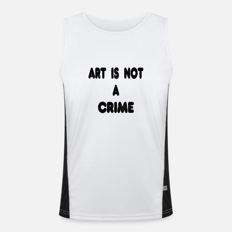 Kunst ist kein Verbrechen Funktionelles Kontrast-Tank Top für Männer 