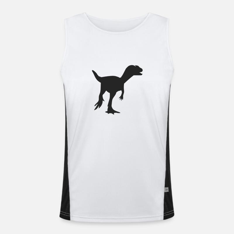 Silhouette de Vélociraptor Débardeur respirant contrasté Homme 