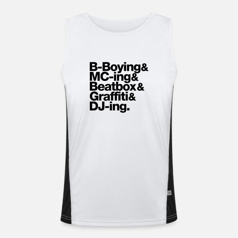 Hip Hop Five Elements schwarz Funktionelles Kontrast-Tank Top für Männer 