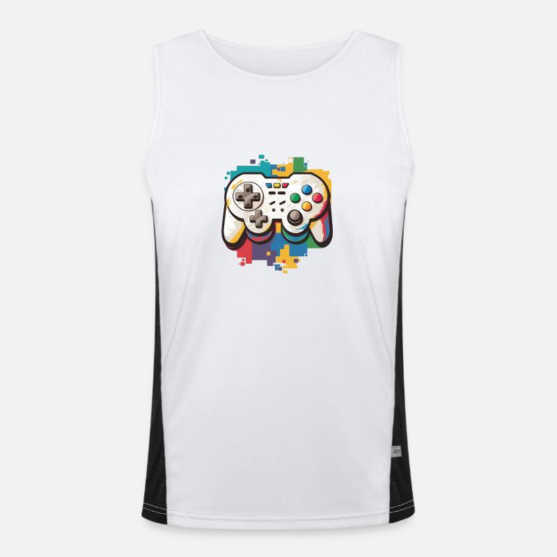 Ultra farbenfroher Videospiel-Controller Funktionelles Kontrast-Tank Top für Männer 