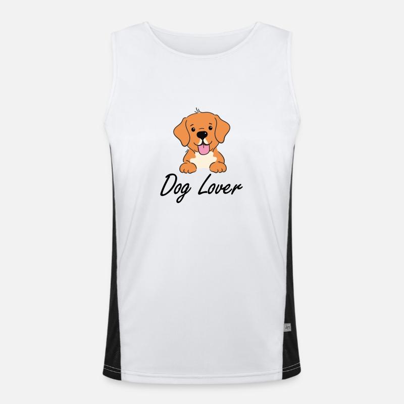 Dog Lover Funktionelles Kontrast-Tank Top für Männer 