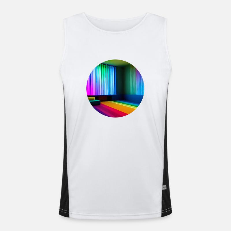 Liminal Space Digital Art Men's Functional Contrast Tank Top 