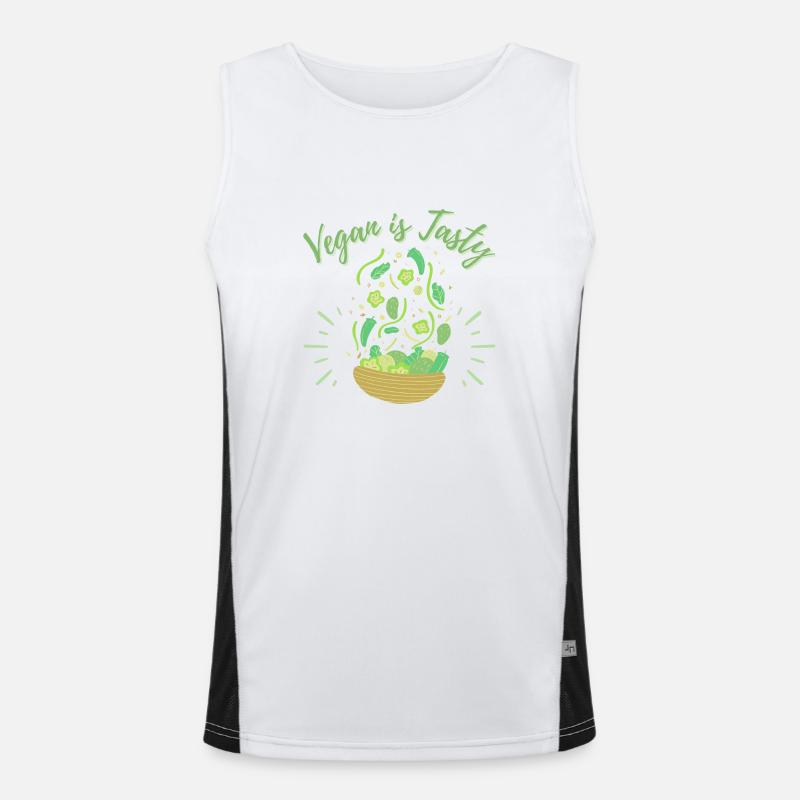Vegan ist lecker Funktionelles Kontrast-Tank Top für Männer 