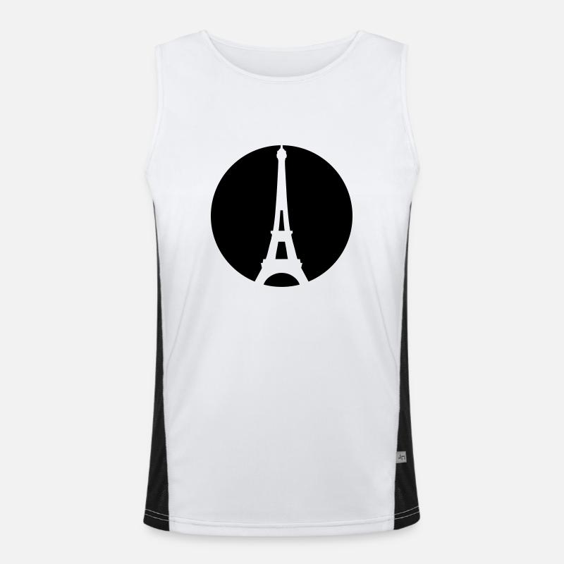 Eiffel tower Men's Functional Contrast Tank Top 
