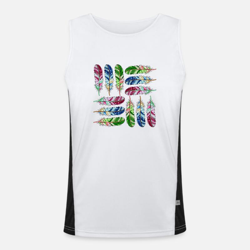 Feder Funktionelles Kontrast-Tank Top für Männer 