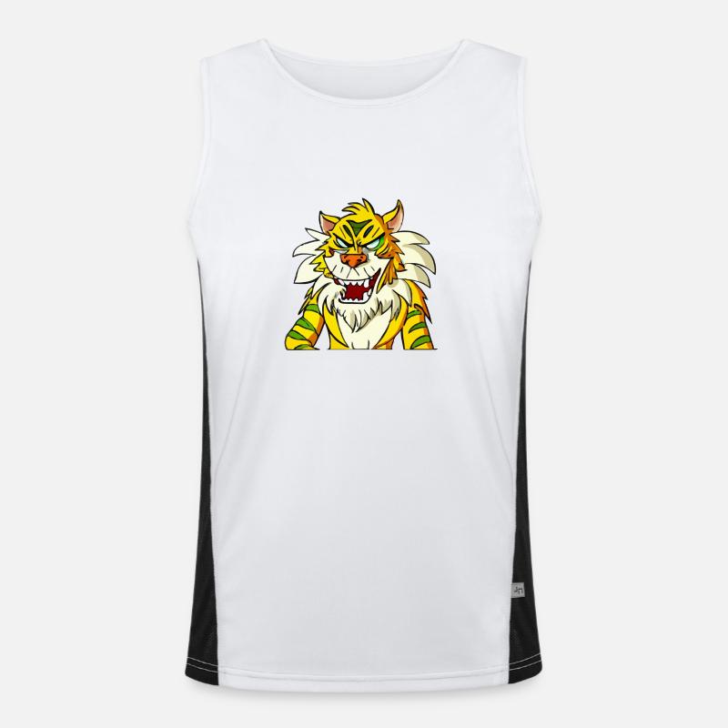 Exe the grumpy tiger Men's Functional Contrast Tank Top 