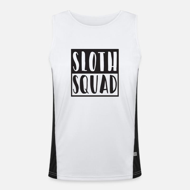 Sloth Squad Funktionelles Kontrast-Tank Top für Männer 