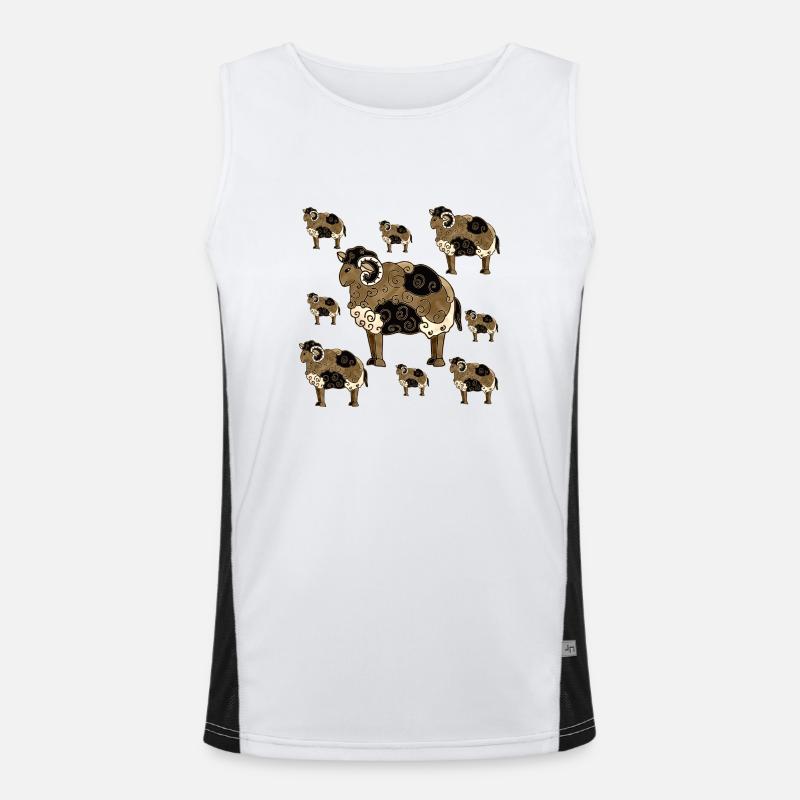 Rams Funktionelles Kontrast-Tank Top für Männer 