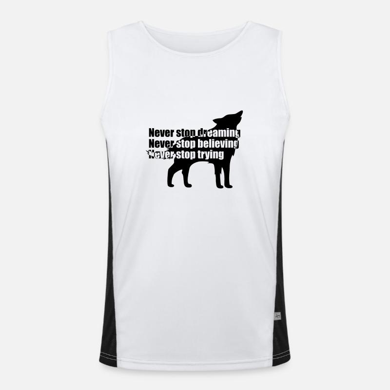 Wolfsmotivation Wolfsmotivation Funktionelles Kontrast-Tank Top für Männer 