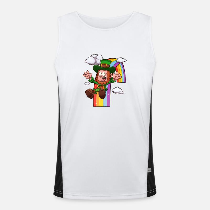 Leprechaun glissant sur Rainbow Débardeur respirant contrasté Homme 