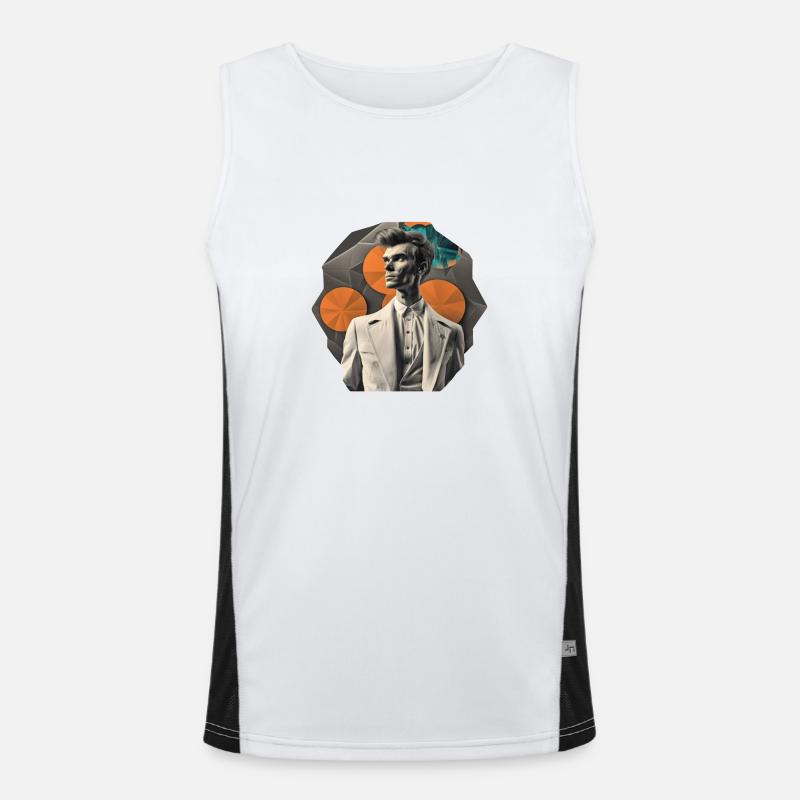 Retro Flash No26 Funktionelles Kontrast-Tank Top für Männer 