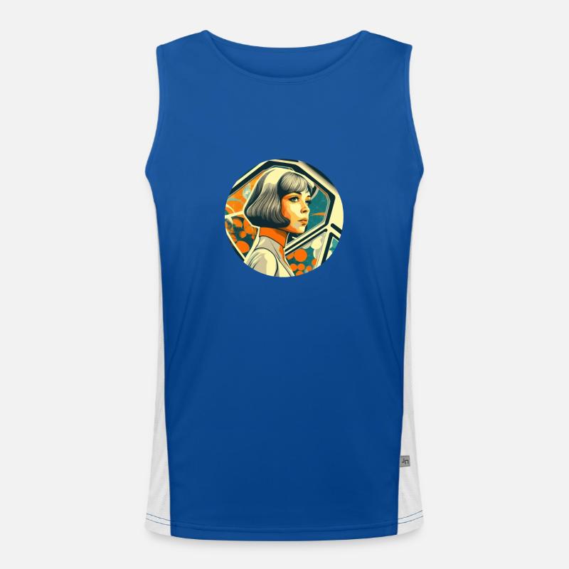Retro Flash No28 Funktionelles Kontrast-Tank Top für Männer 