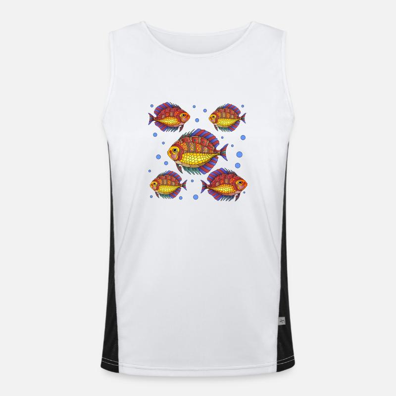 Fische Funktionelles Kontrast-Tank Top für Männer 