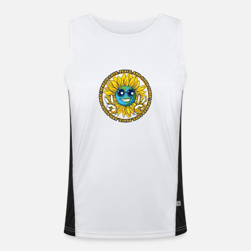 Hippie Funktionelles Kontrast-Tank Top für Männer 