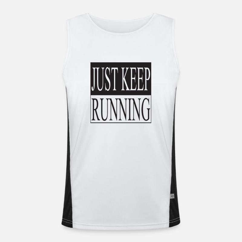 Just Keep Running Men's Functional Contrast Tank Top 