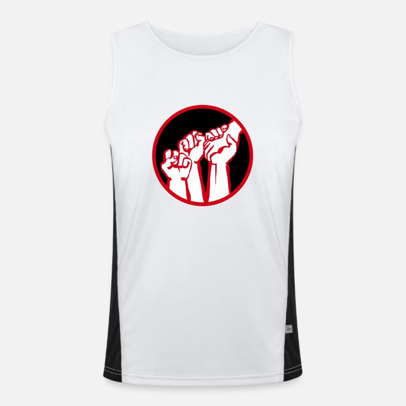 fäuste2c Funktionelles Kontrast-Tank Top für Männer 