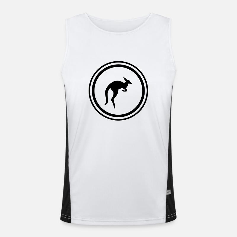 Känguru Tier Funktionelles Kontrast-Tank Top für Männer 