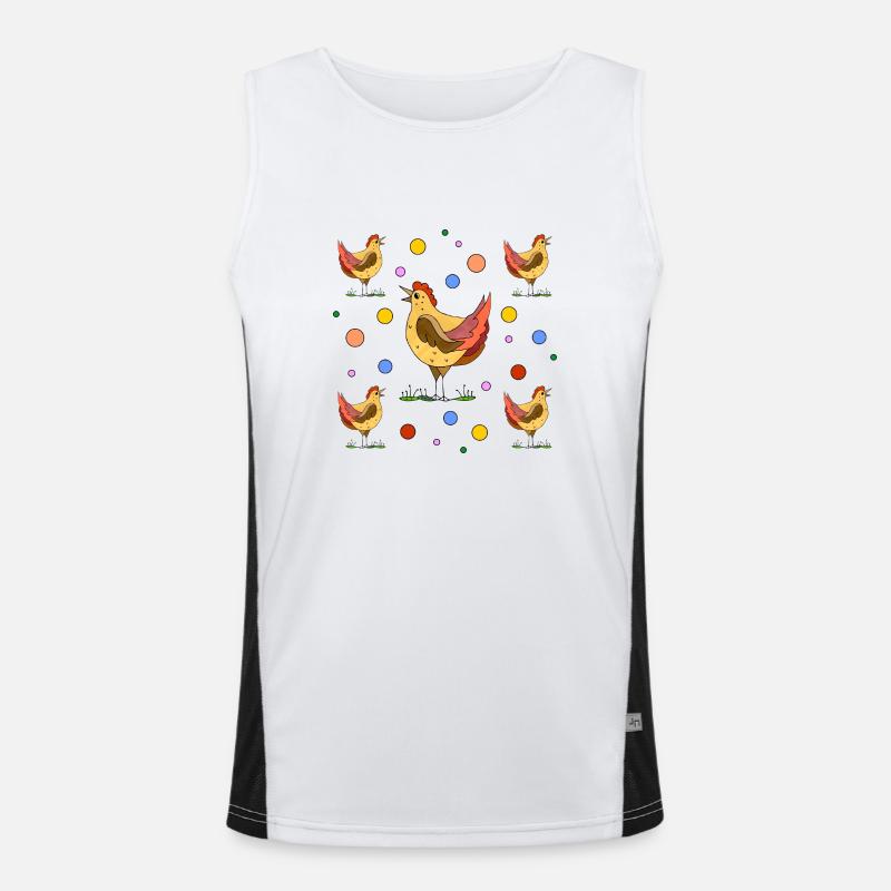 Chickens Men's Functional Contrast Tank Top 