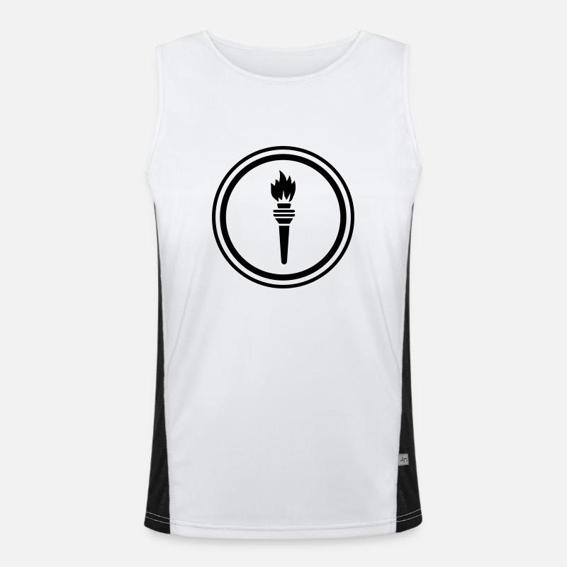 Flame Symbol Men's Functional Contrast Tank Top 