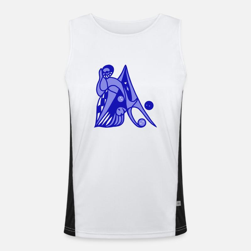 Split. Challenges with flexibility - Men's Functional Contrast Tank Top  - white/black
